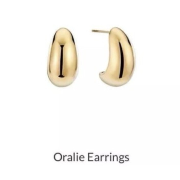 Tocara Oralie Gold Earrings - New - Picture 1 of 3